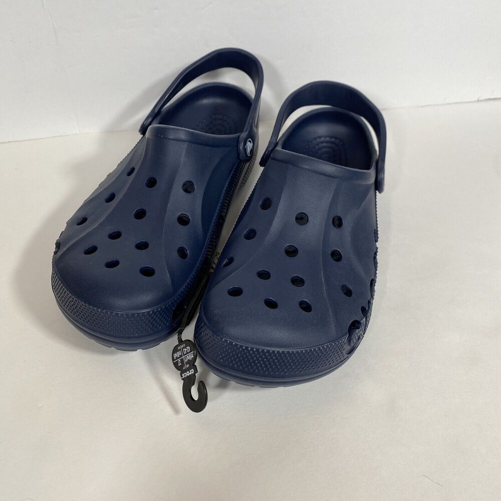 NEW - Crocs Unisex Shoes - Navy Baya Clogs, Waterproof Clogs Women 9 / Men 11